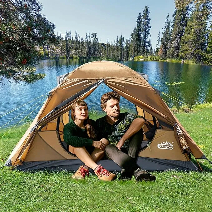 2-3 Person Tent Backpacking Tent, Waterproof Windproof 4 Season Tent for Camping, Easy Setup Two Person Tent for Backpacking, Hiking, Hunting, Motor Cycling & Biking