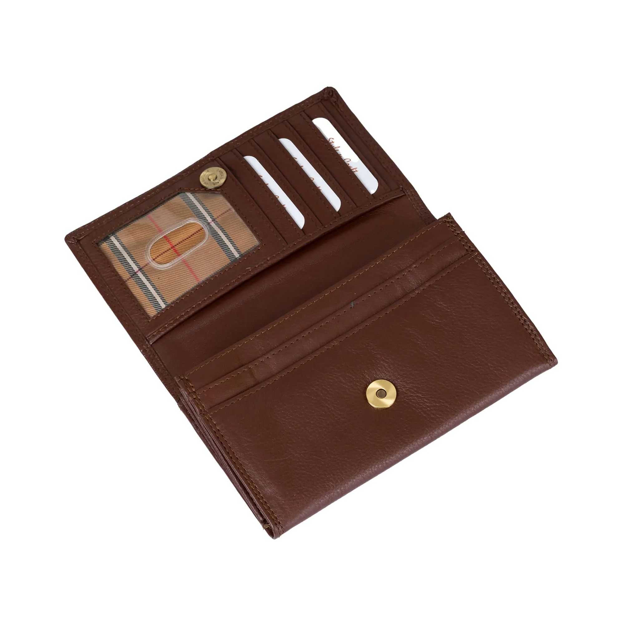 391102 Ladies Clutch Wallet in Brown Full Grain Leather | Style n Craft