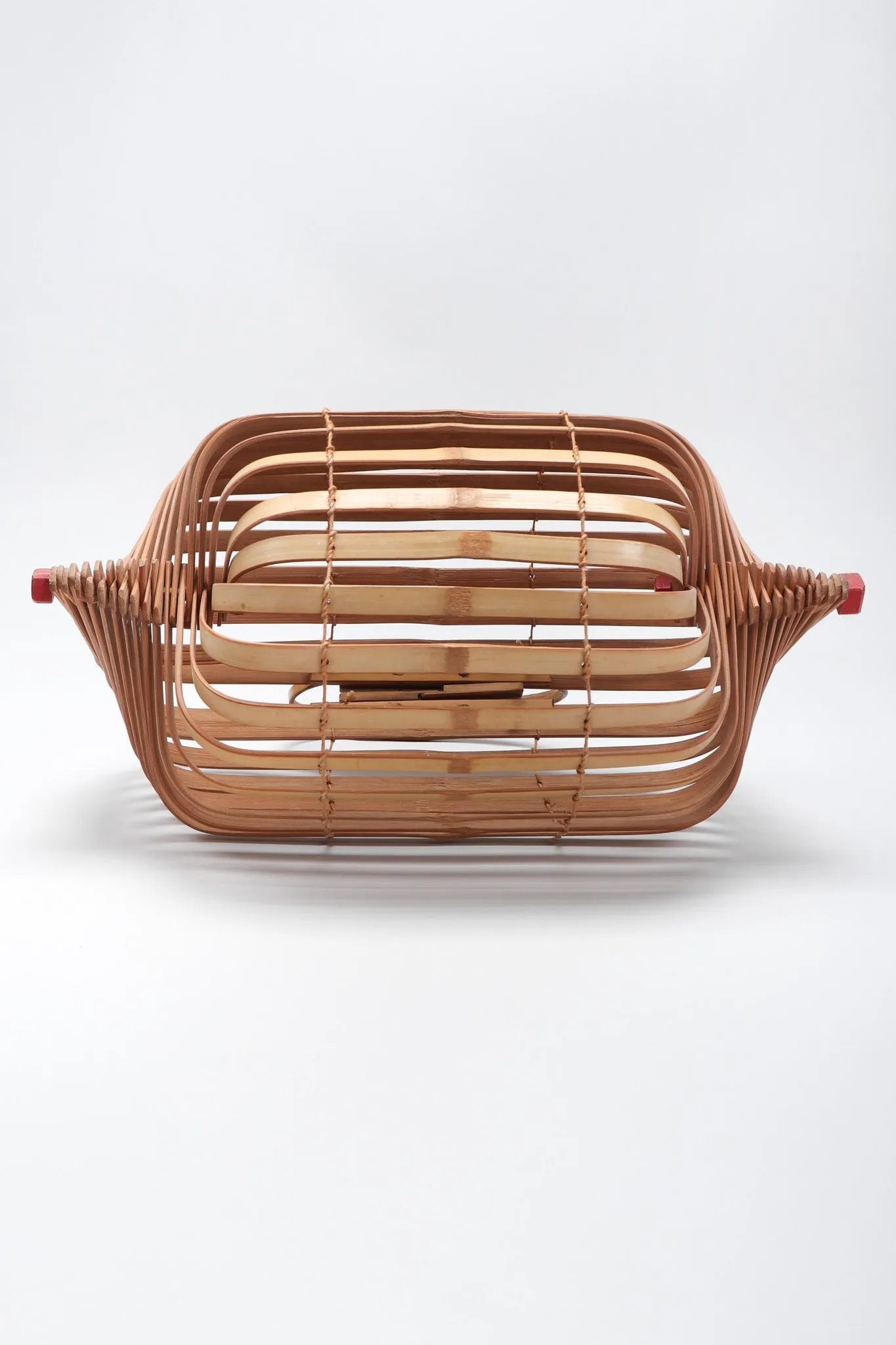 Accordion Bamboo Basket Bag