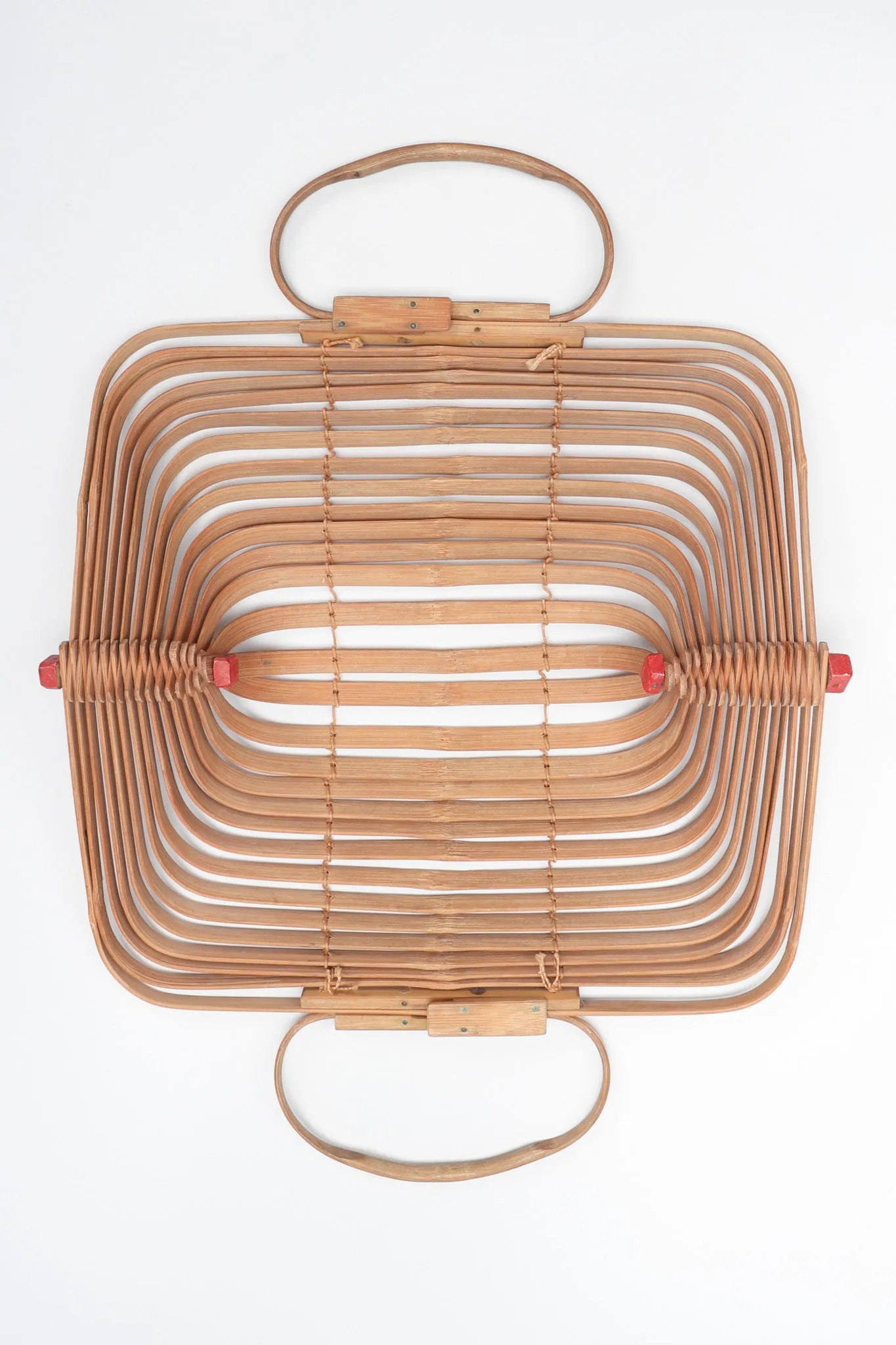 Accordion Bamboo Basket Bag
