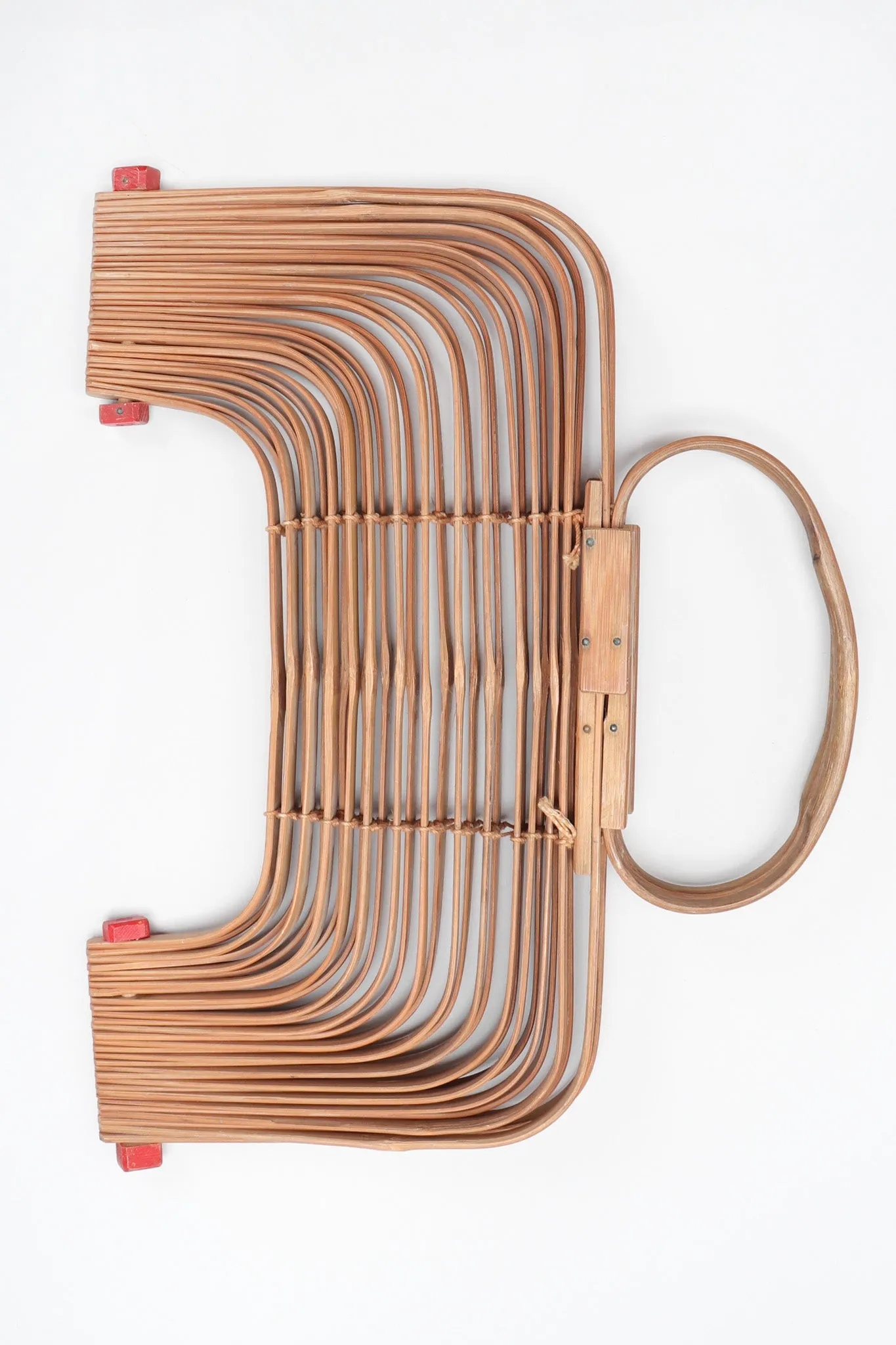 Accordion Bamboo Basket Bag