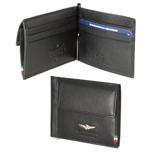 Air Force Military Wallet in Leather Wirlets With Film-Soldi Flag AM110-NE