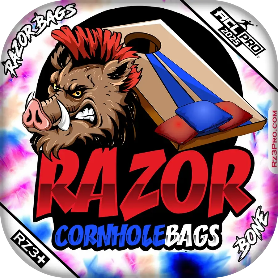 Bone | Razor Tie Dye | ACL PRO Razor Cornhole Bags