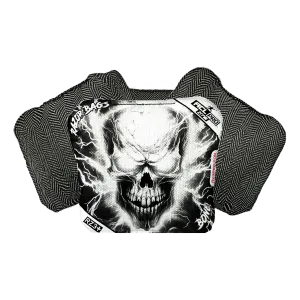 Bone | Skull Lighting Strike | ACL PRO Razor Cornhole Bags