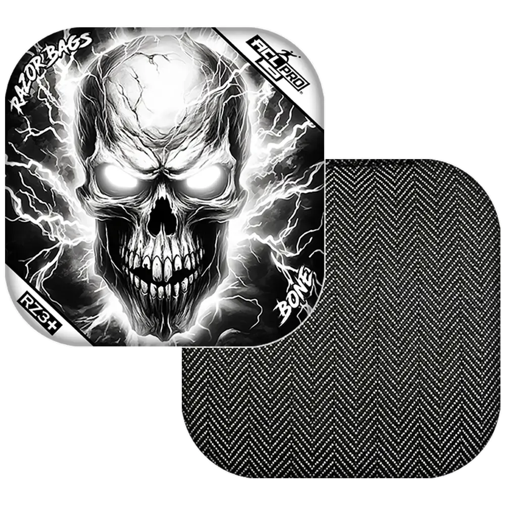 Bone | Skull Lighting Strike | ACL PRO Razor Cornhole Bags