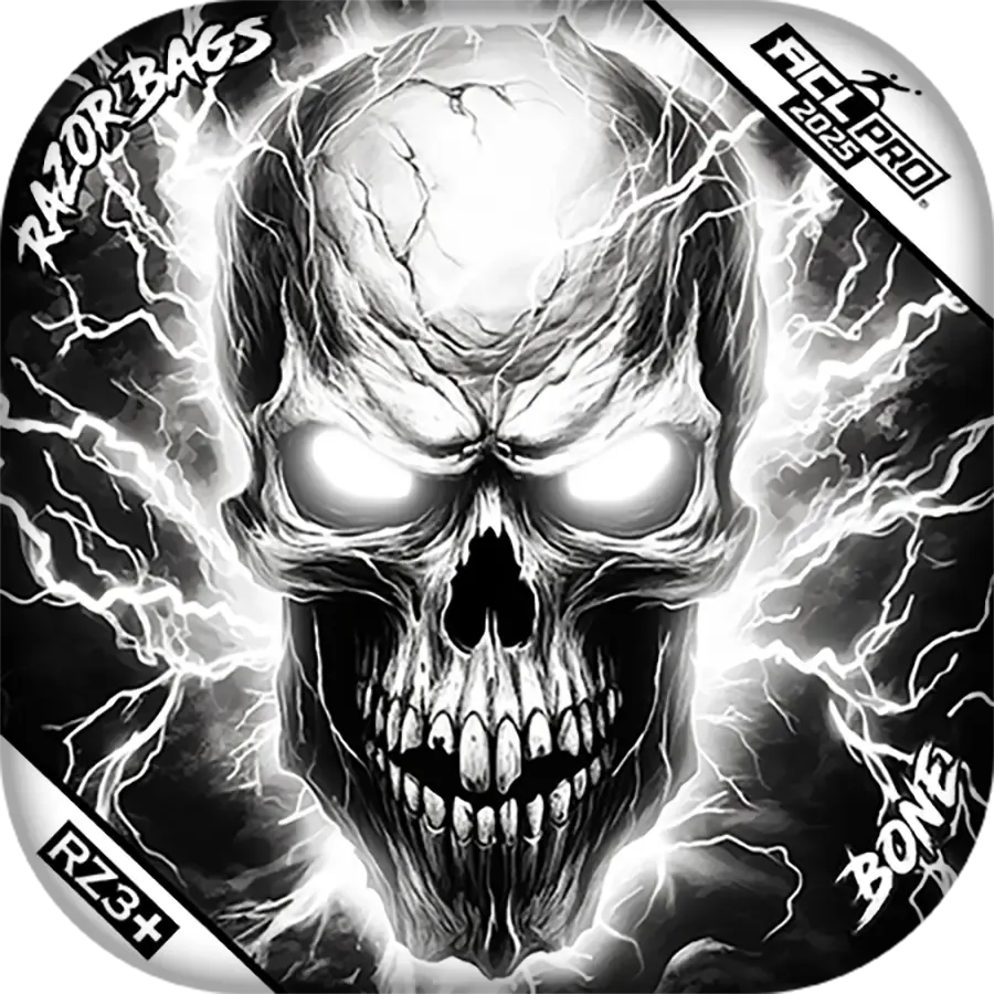 Bone | Skull Lighting Strike | ACL PRO Razor Cornhole Bags