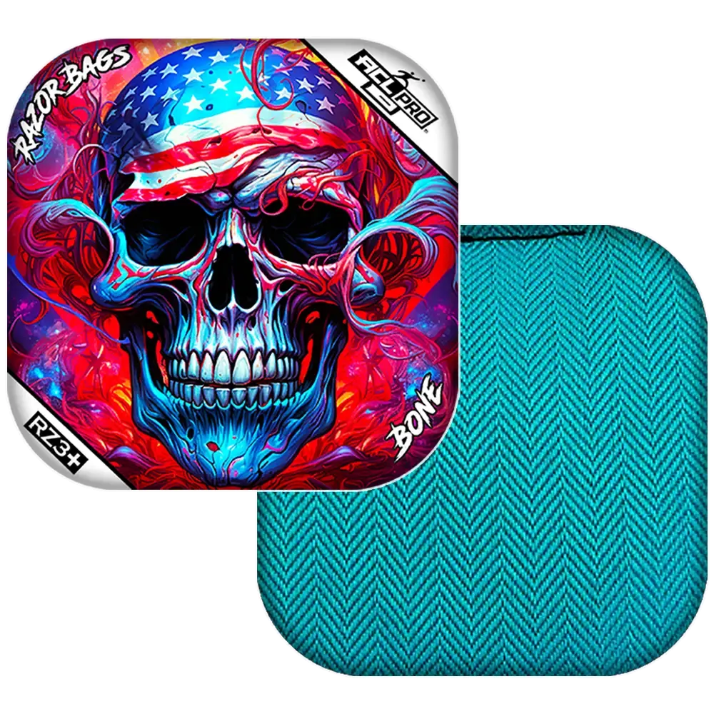 Bone | Skull Merica | ACL PRO Razor Cornhole Bags