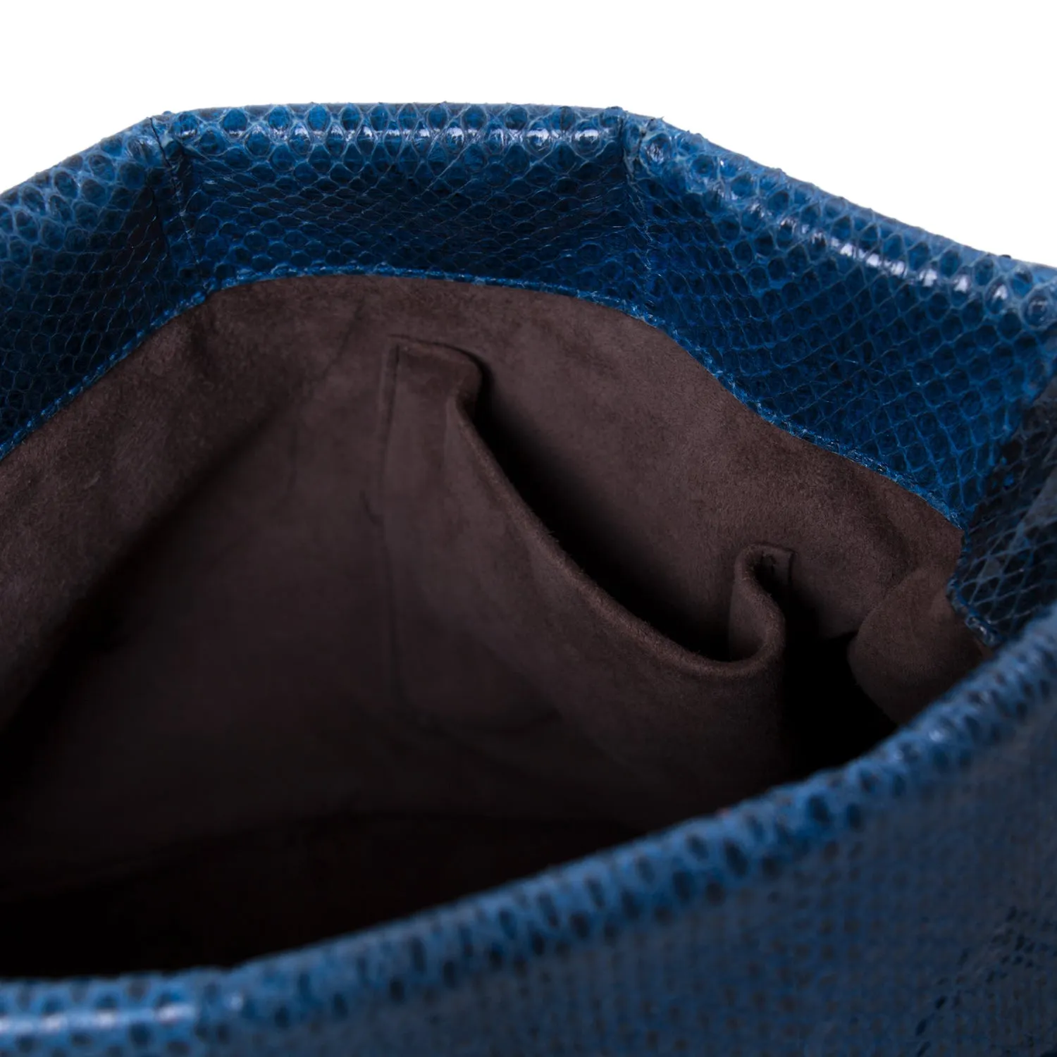 Bottega Veneta Intrecciato Trim Snakeskin Bag