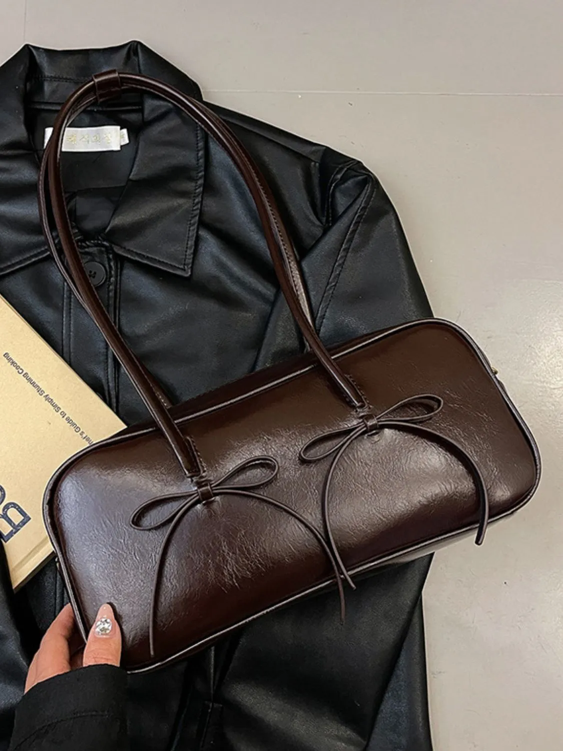 Bow Trim Shoulder Bag