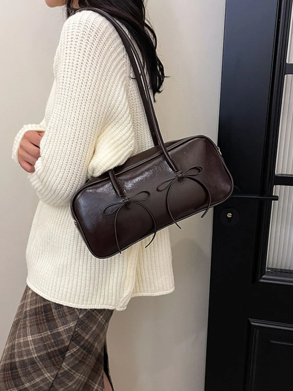 Bow Trim Shoulder Bag
