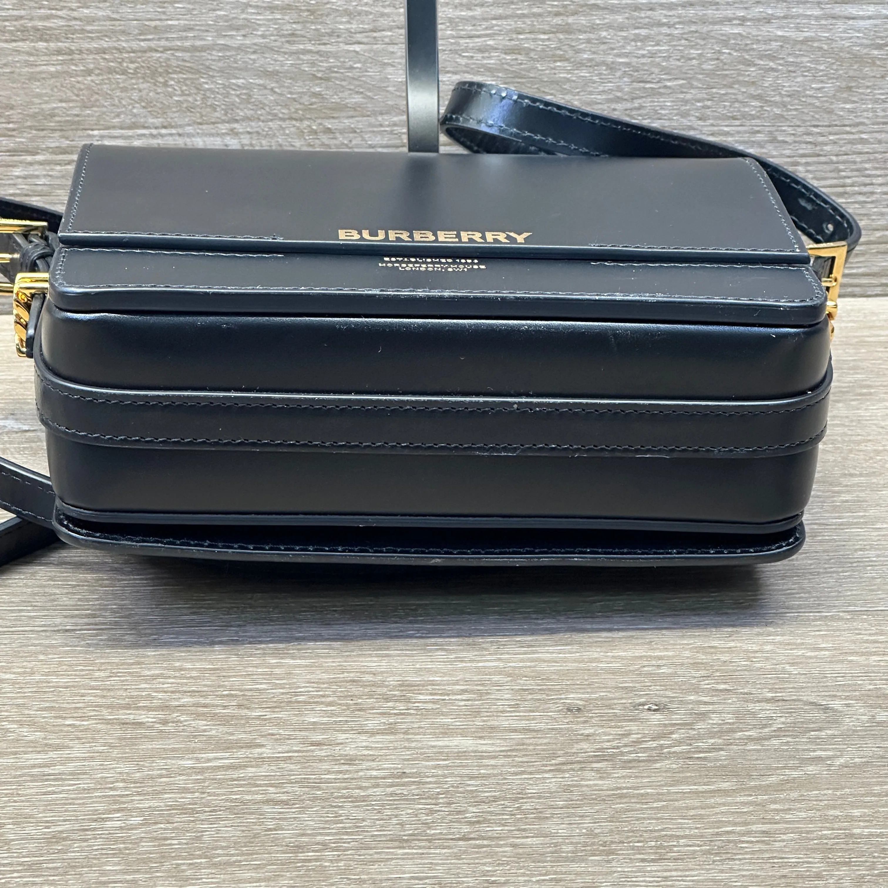 Burberry Grace Crossbody Bag, Small - Black Leather