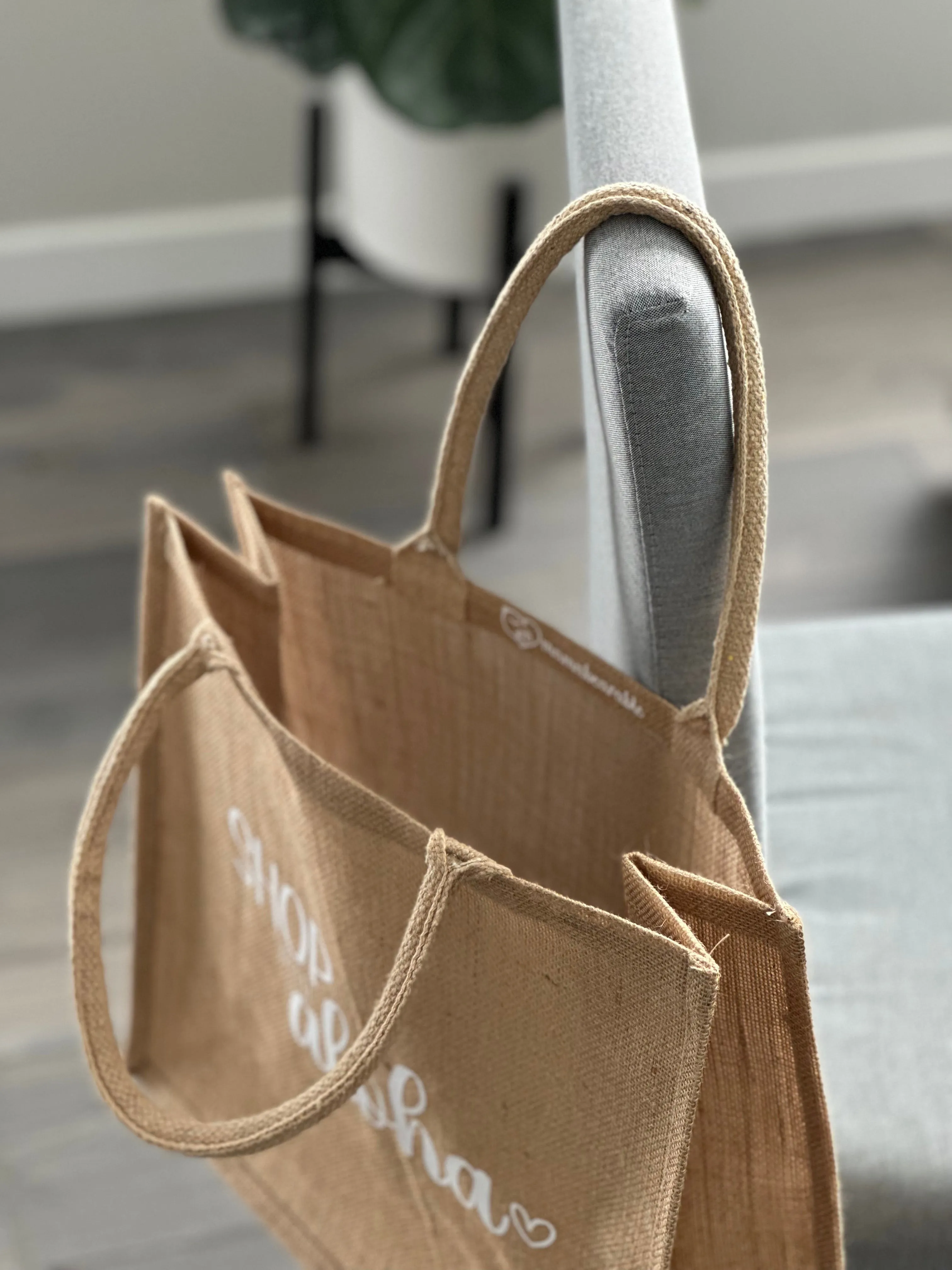 Burlap Tote - Shop with Aloha