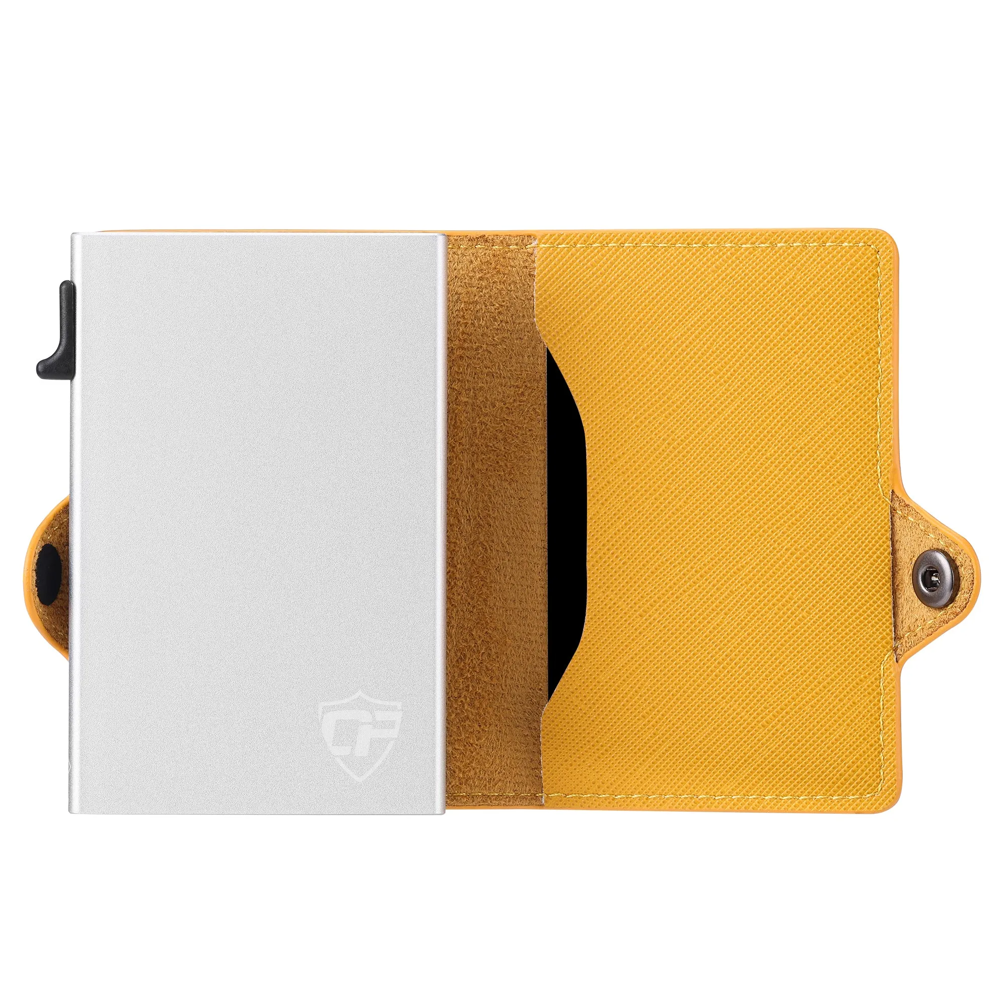 Card Blocr Credit Card Wallet for Women in Orange Saffiano PU Leather | RFID Blocking
