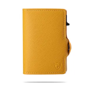 Card Blocr Credit Card Wallet for Women in Orange Saffiano PU Leather | RFID Blocking