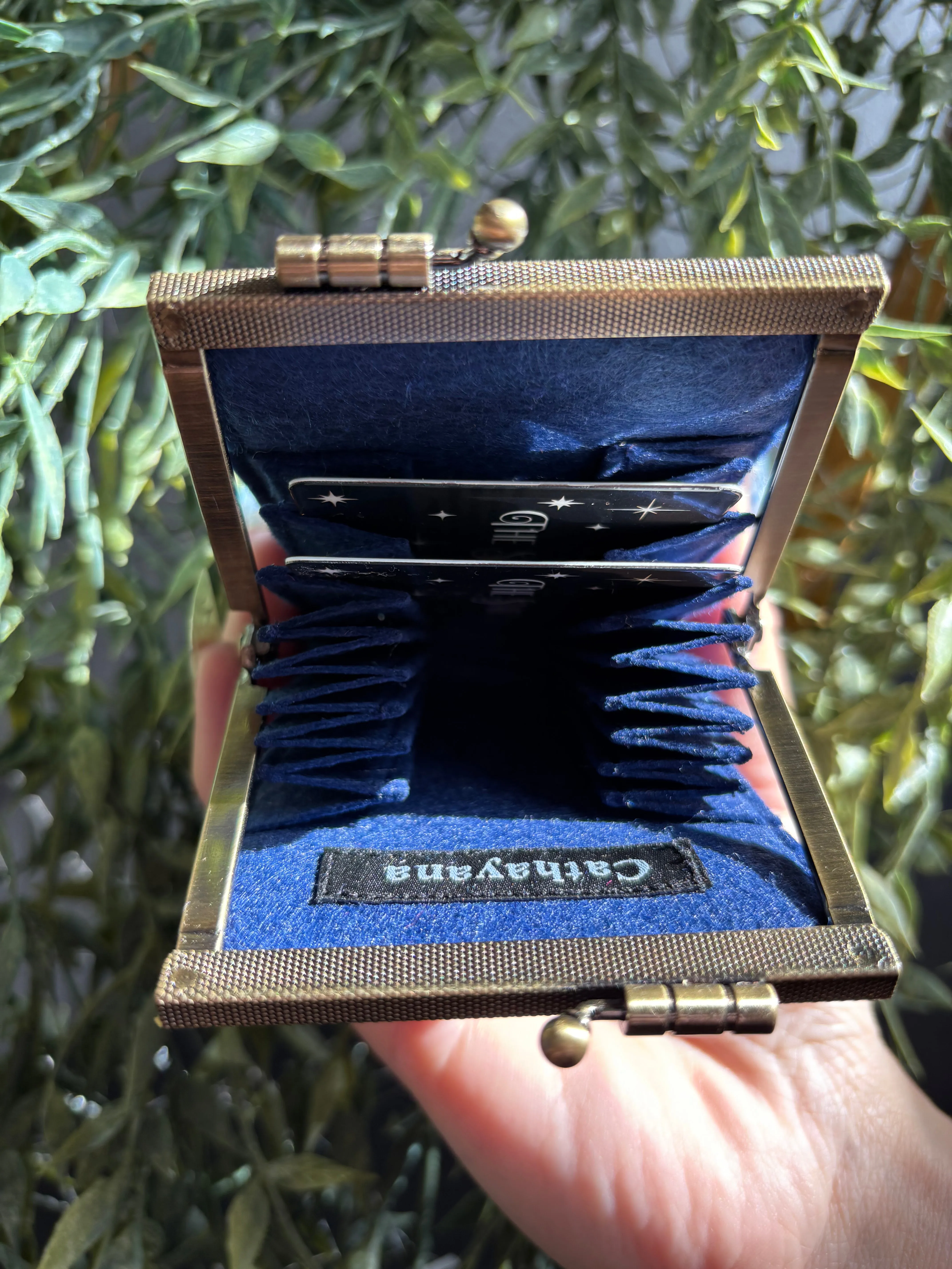Card Holder   Wallet - Cobalt and White