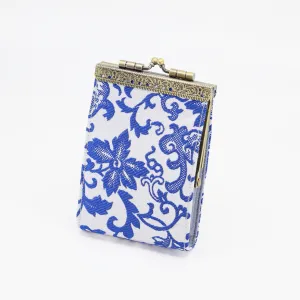 Card Holder   Wallet - Cobalt and White