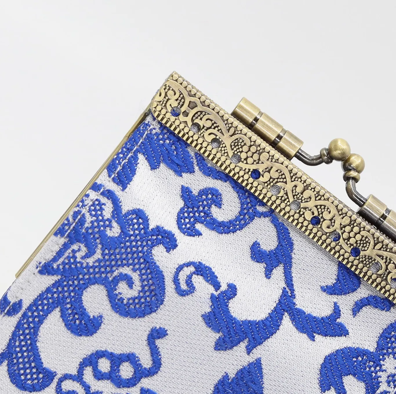 Card Holder   Wallet - Cobalt and White