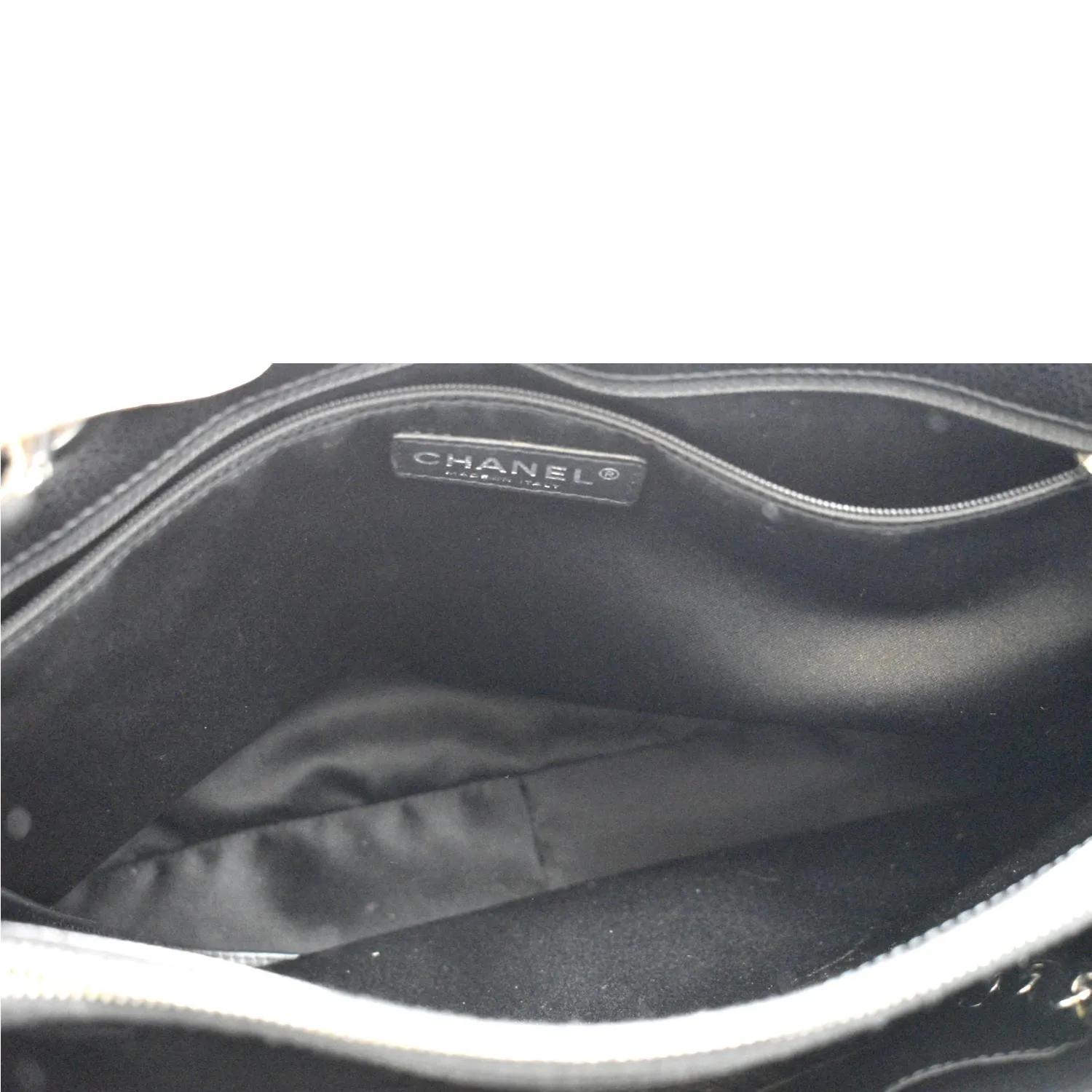 CHANEL Grand Shopping Quilted Caviar Leather GST Tote Bag Black