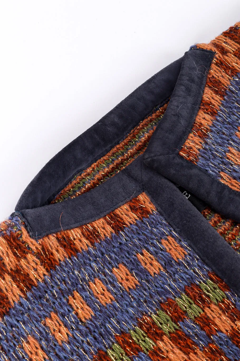 Checkered Lamé Knit Duster