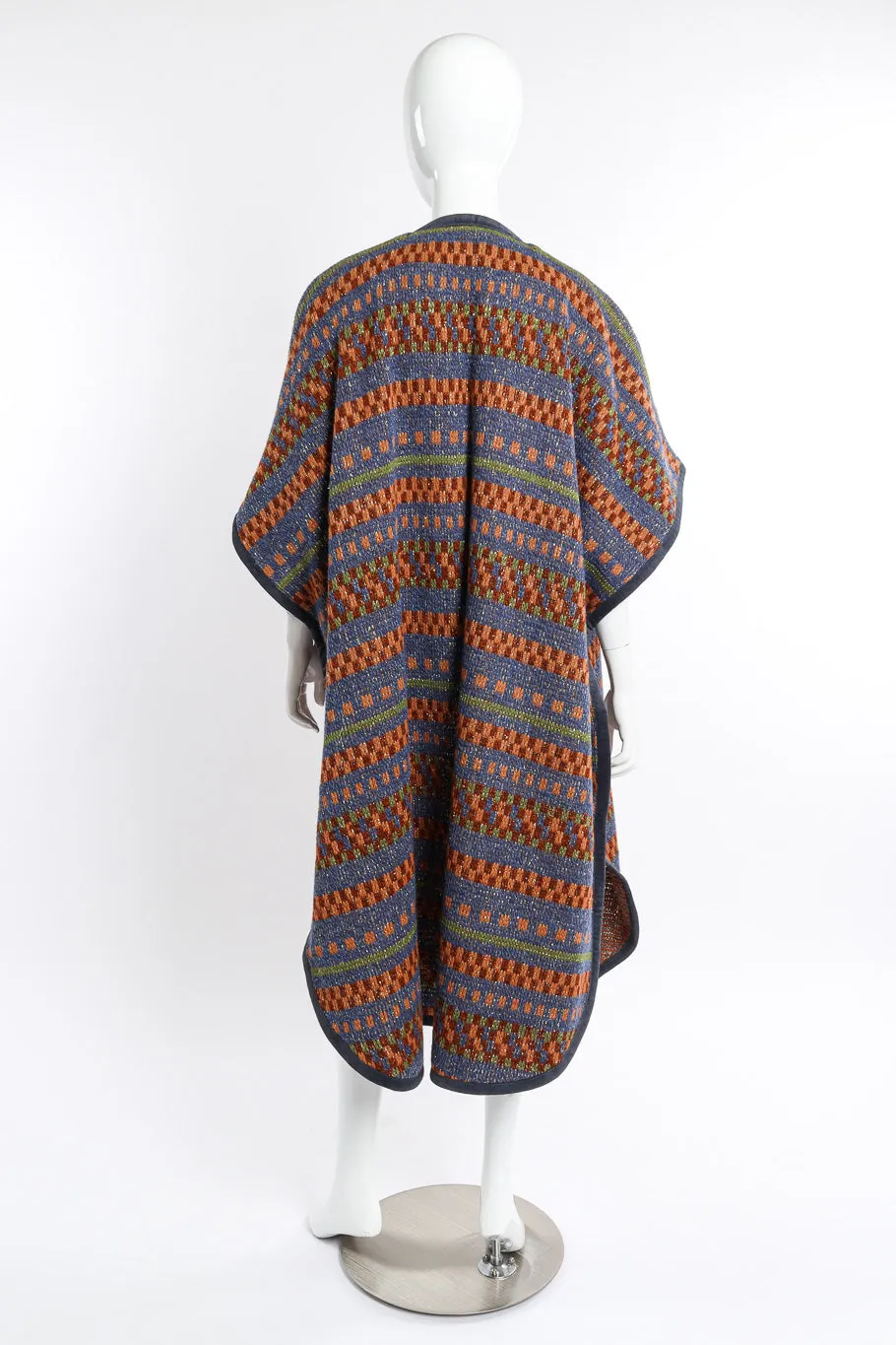 Checkered Lamé Knit Duster