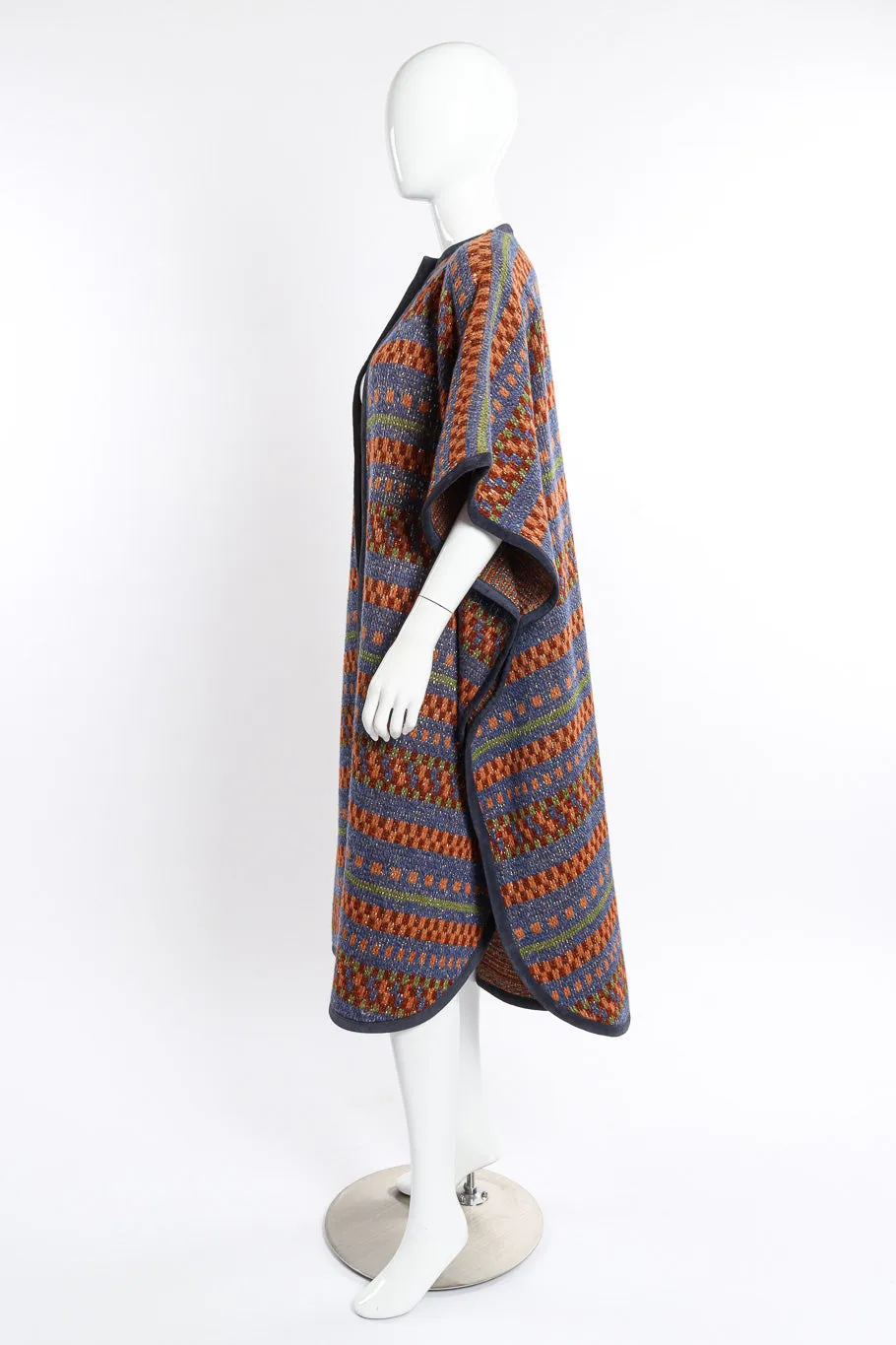 Checkered Lamé Knit Duster