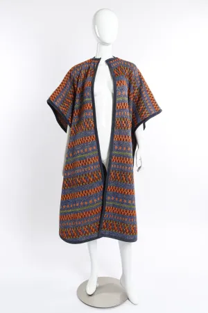 Checkered Lamé Knit Duster