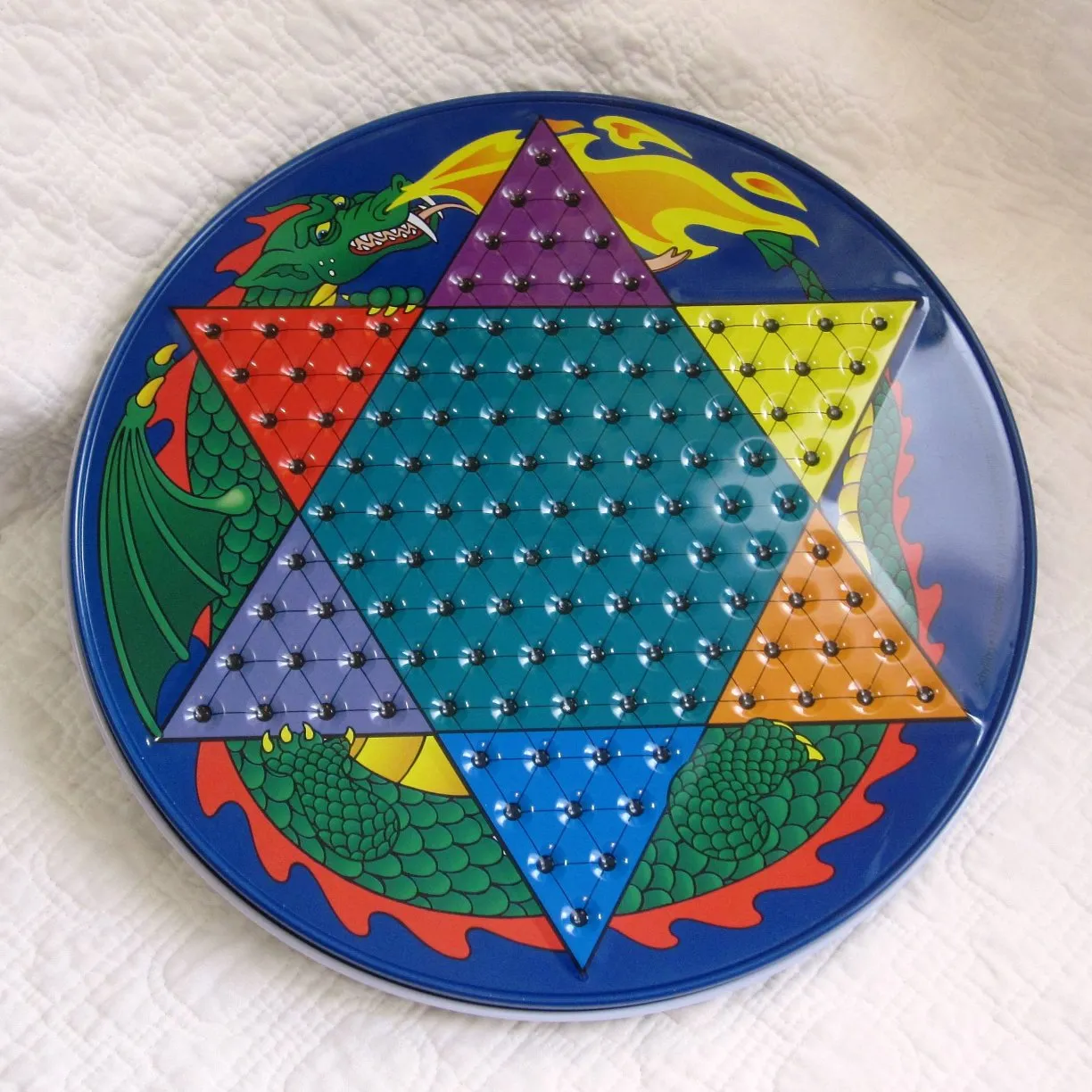 Chinese Checkers and Checkers in a Colorful Tin, Ages 5 