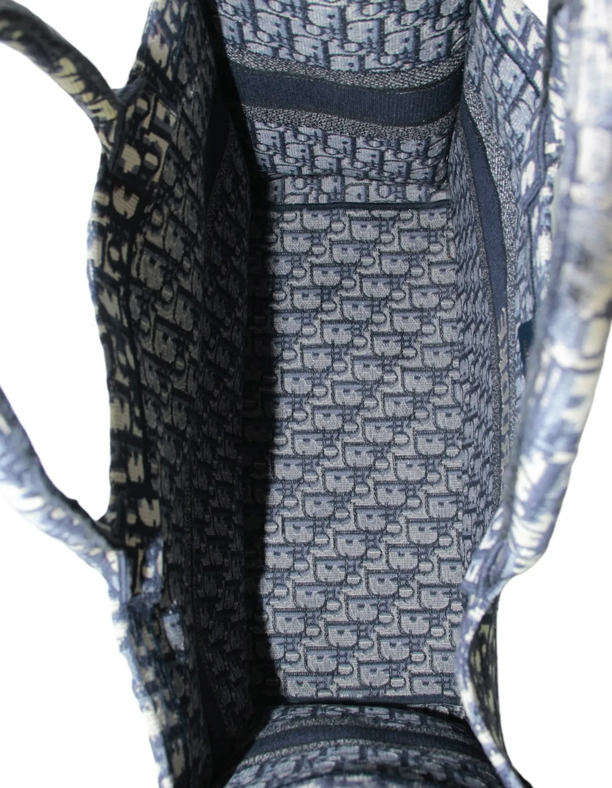 Christian Dior Blue Oblique Monogram Book Tote Bag w/ BROOKE