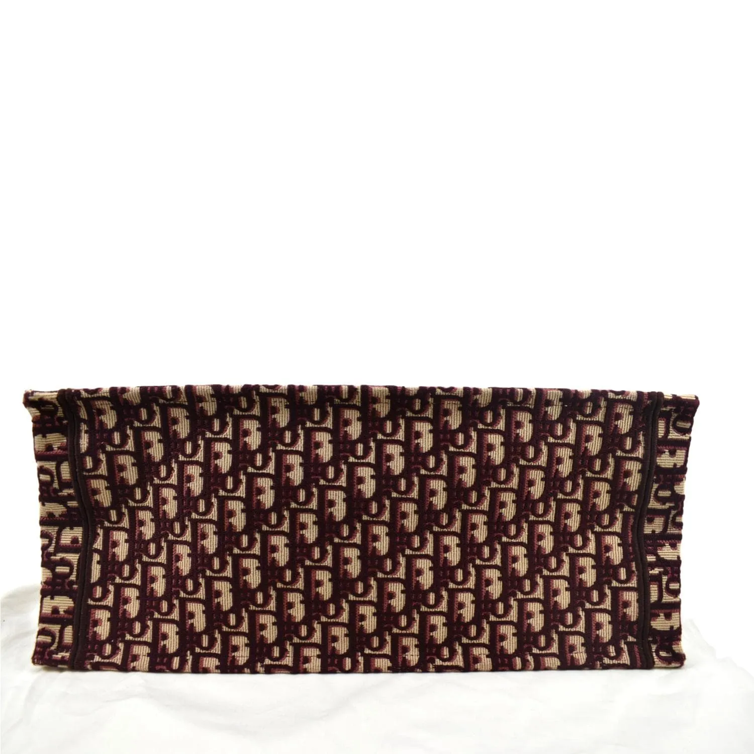 CHRISTIAN DIOR Book Oblique Embroidered Canvas Tote Bag Burgundy - Hot Deals