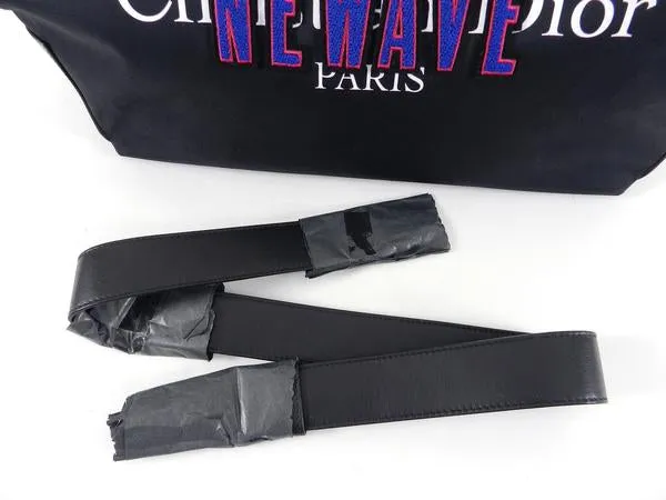 Christian Dior Homme Pre-fall 2017 New Wave black nylon zip top tote bag