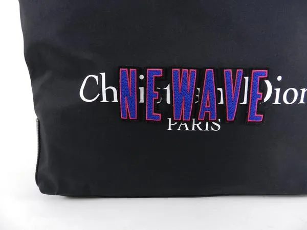 Christian Dior Homme Pre-fall 2017 New Wave black nylon zip top tote bag