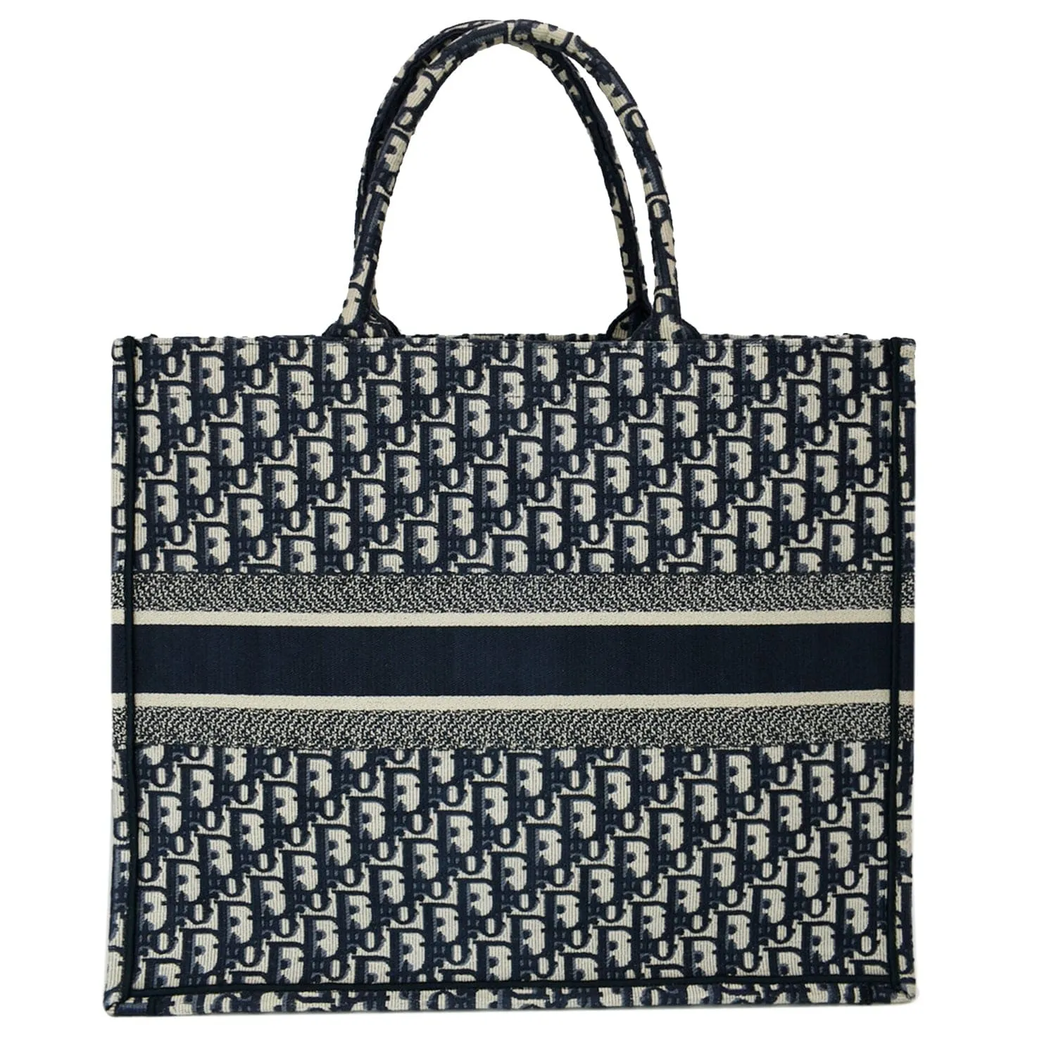 CHRISTIAN DIOR Large Book Oblique Embroidered Canvas Tote Bag Multicolor - Hot Deals