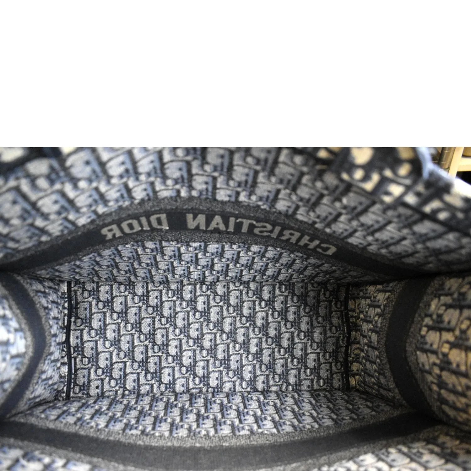 CHRISTIAN DIOR Large Book Oblique Embroidered Canvas Tote Bag Multicolor  - Hot Deals