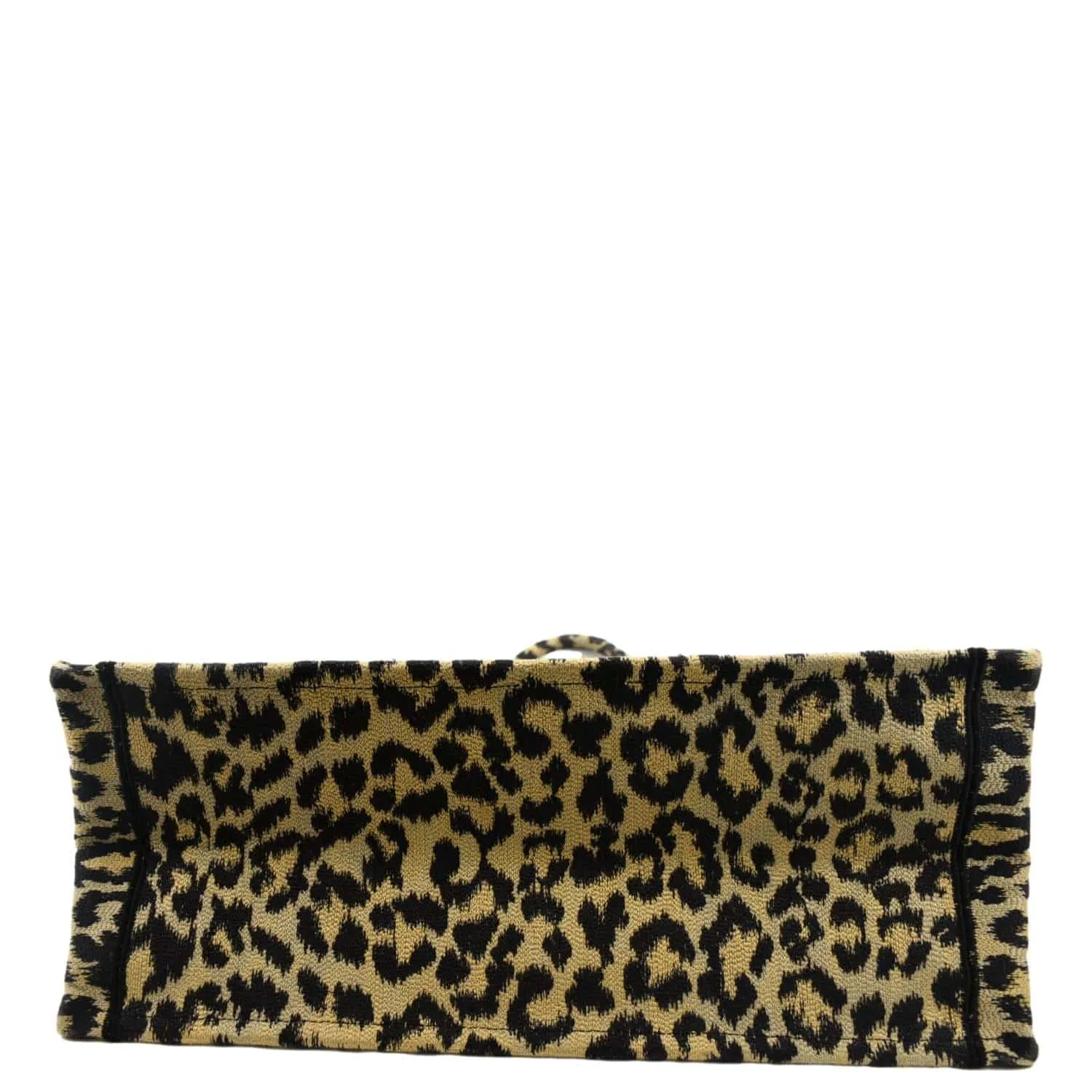 CHRISTIAN DIOR Leopard Large Book Mizza Embroidered Tote Bag Beige