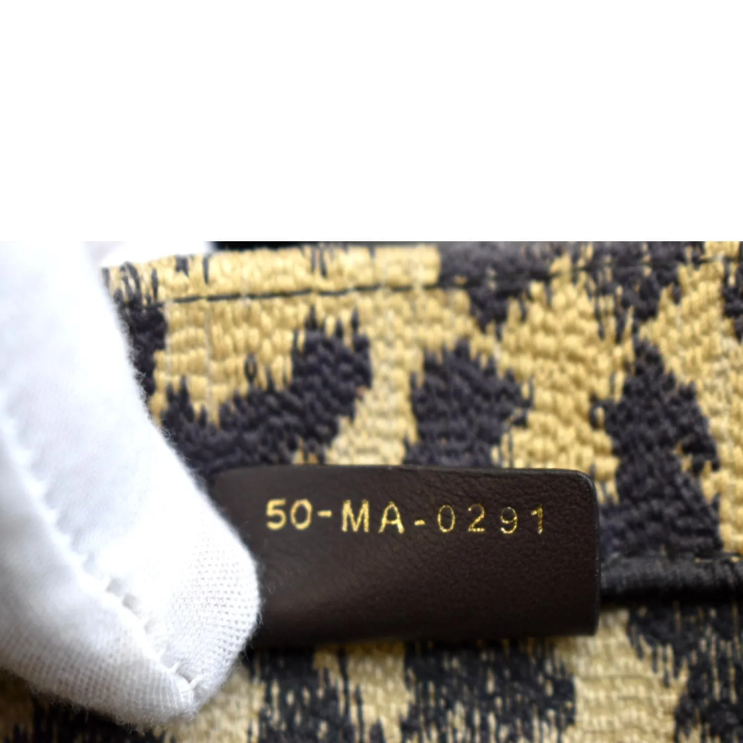 CHRISTIAN DIOR Leopard Large Book Mizza Embroidered Tote Bag Beige