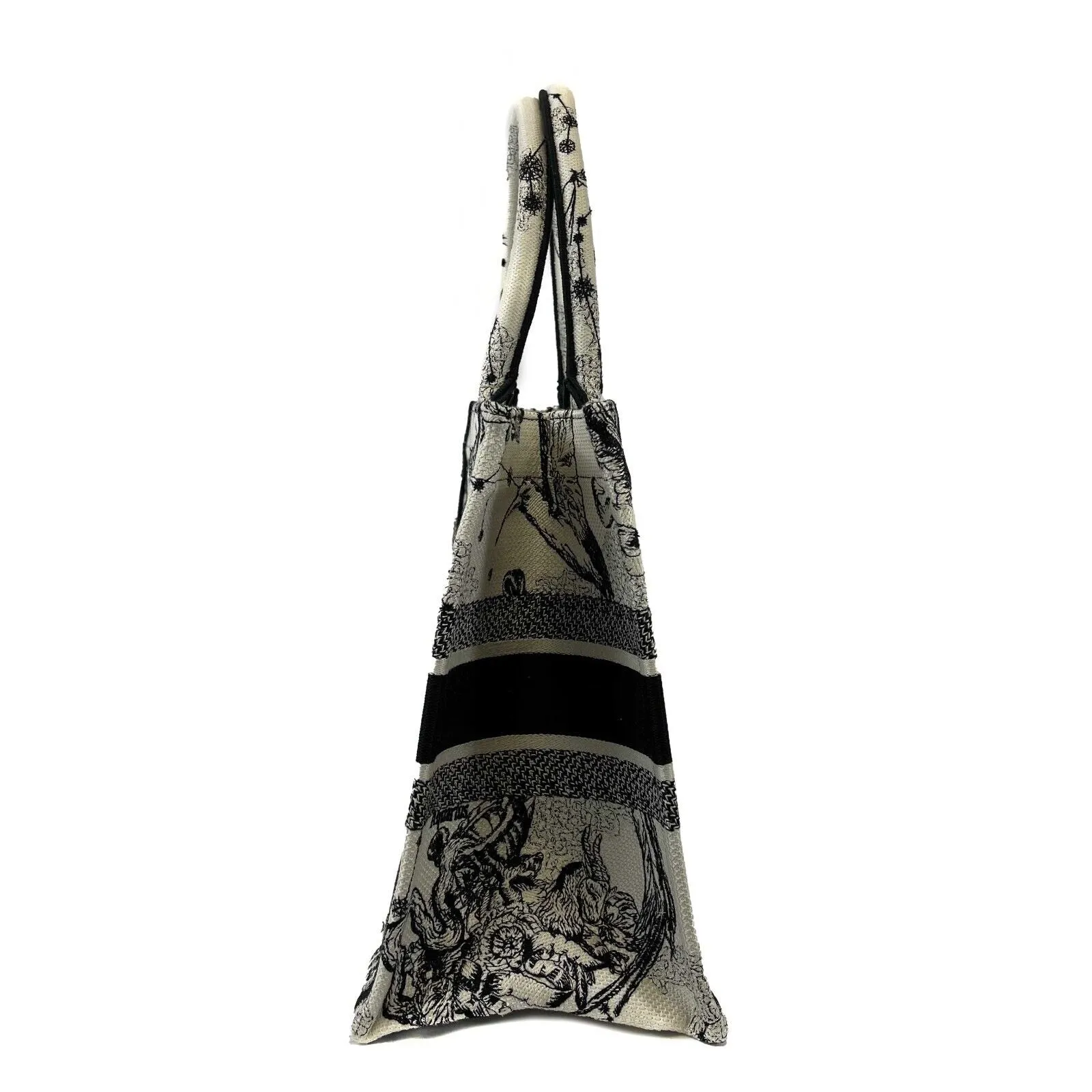 Christian Dior - Medium Book Tote in Latte Dior Zodiac Embroidery - Brand New