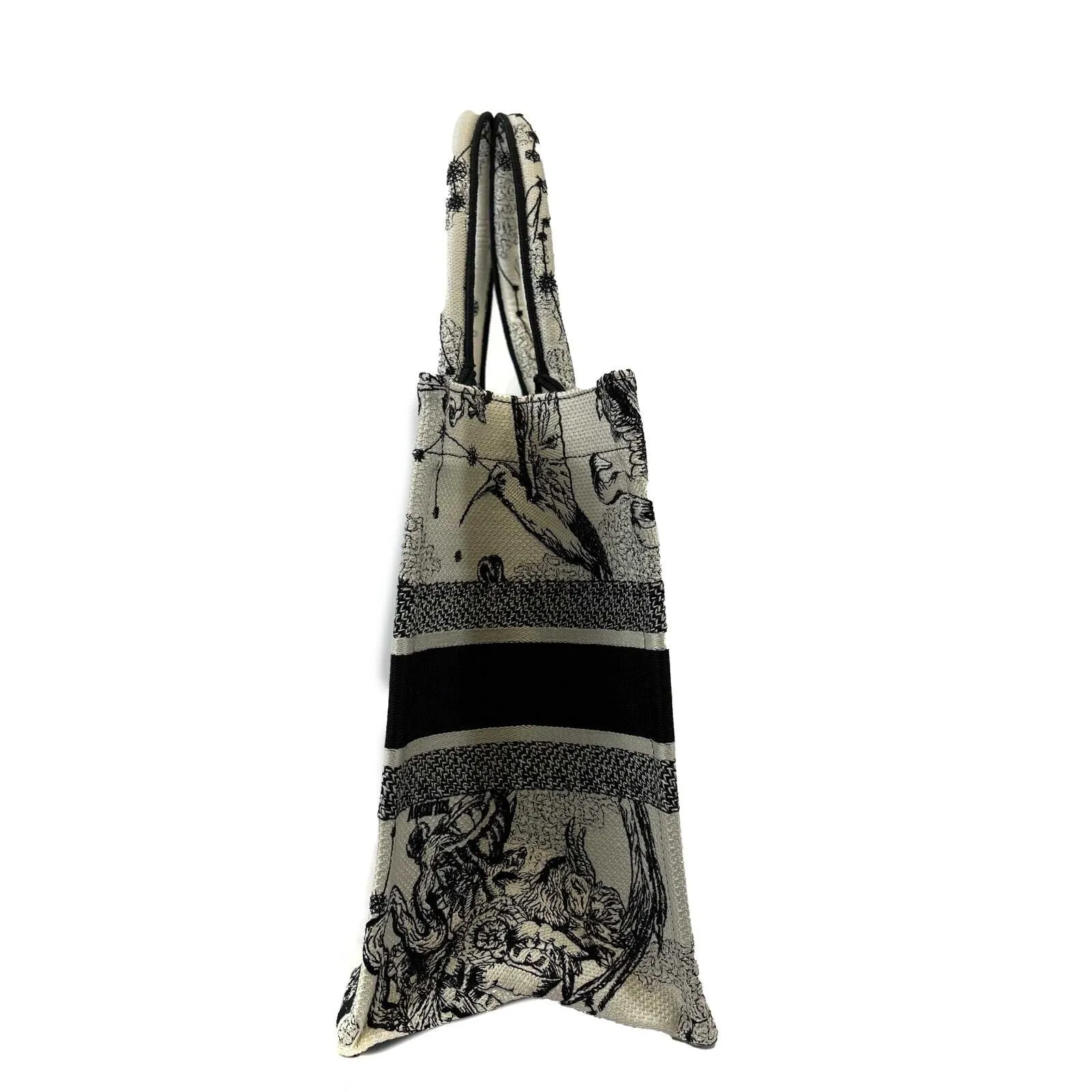 Christian Dior - Medium Book Tote in Latte Dior Zodiac Embroidery - Brand New