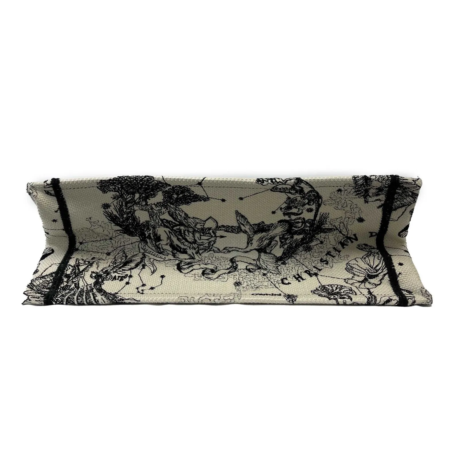 Christian Dior - Medium Book Tote in Latte Dior Zodiac Embroidery - Brand New