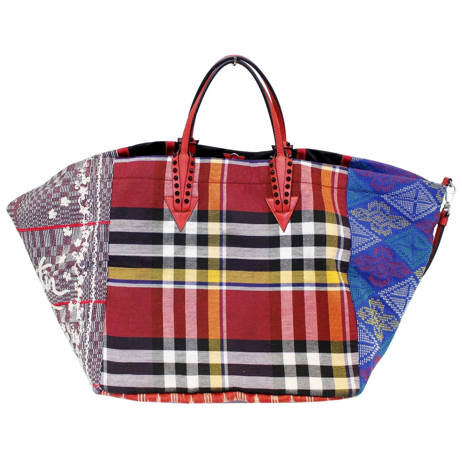 CHRISTIAN LOUBOUTIN Caba World Motif Embroidered Tote Bag Multicolor
