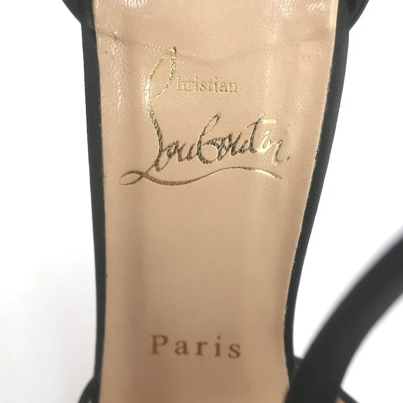 Christian Louboutin Goyetta Crystal & Pearl-Embellished Pumps Black Size 37.5