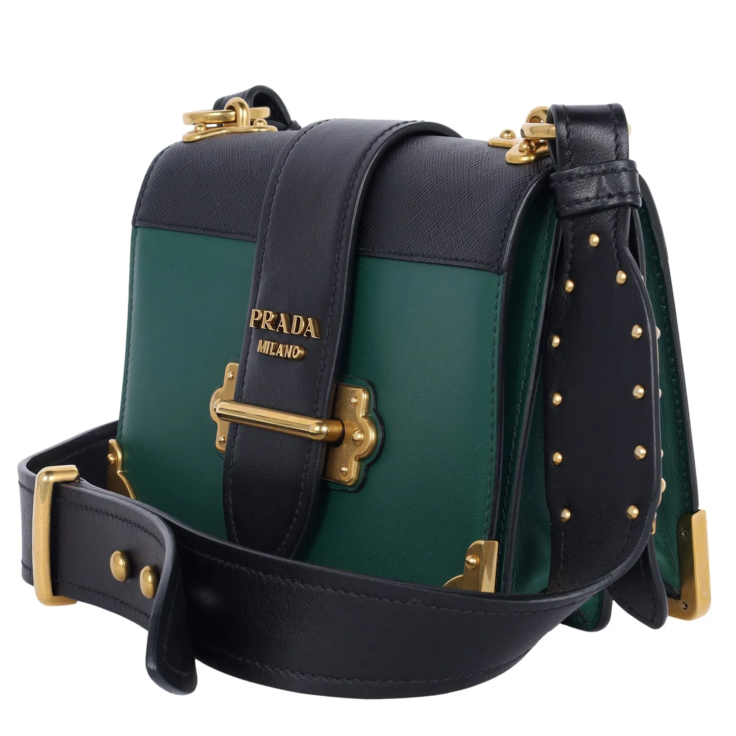 City Calf Saffiano Cahier Bag Biliardo Black
