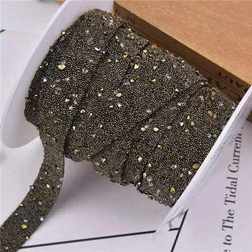 Crystals Rhinestone Ribbon Applique