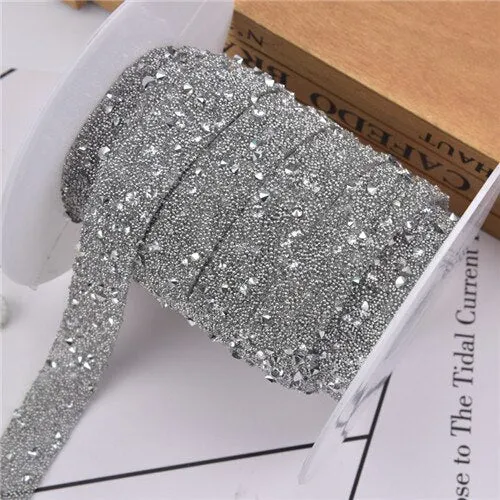 Crystals Rhinestone Ribbon Applique
