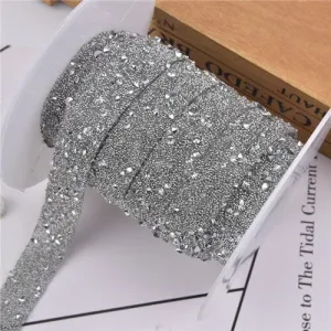 Crystals Rhinestone Ribbon Applique