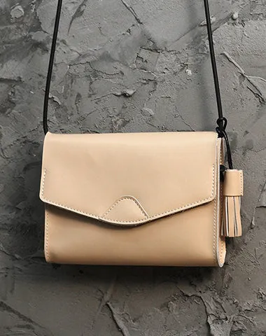 Cute Black LEATHER Flip Side Bag Handmade WOMEN Envelope Crossbody BAG Purse FOR WOMEN
