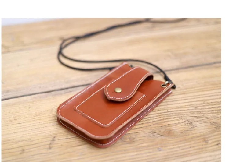Cute Black LEATHER Slim Side Bags Pouch Phone WOMEN SHOULDER BAG Phone Crossbody Pouch FOR WOMEN