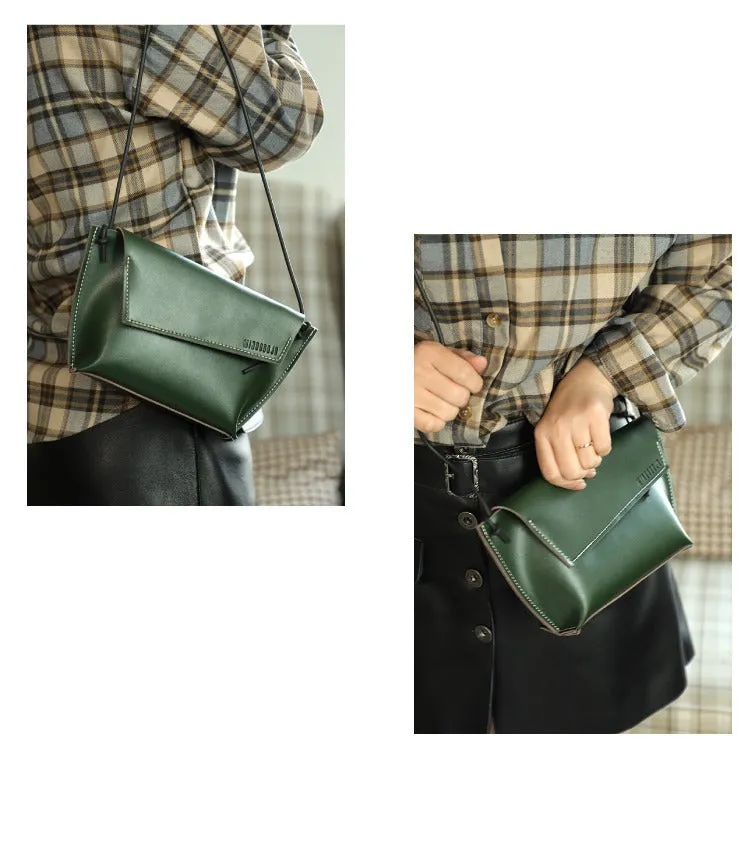 Cute LEATHER Small Side Bag White Handmade WOMEN Crossbody BAG Phone Purse FOR WOMEN