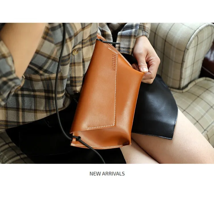 Cute LEATHER Small Side Bag White Handmade WOMEN Crossbody BAG Phone Purse FOR WOMEN