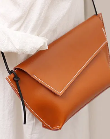 Cute LEATHER Small Side Bag White Handmade WOMEN Crossbody BAG Phone Purse FOR WOMEN