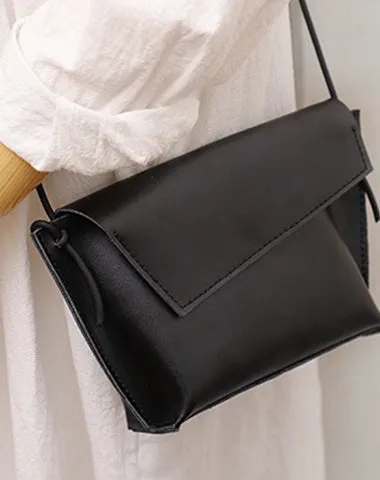 Cute LEATHER Small Side Bag White Handmade WOMEN Crossbody BAG Phone Purse FOR WOMEN